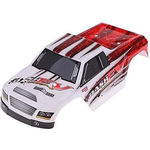 Plastic RC Car Shell Cover Canopy RC Onderdelen voor WLtoys A979 A979-B RC Auto (Wit-Rood)