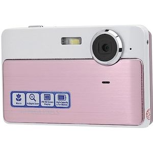 Digitale Camera, 40 MP 2,4 Inch IPS-scherm 16X HD Digitale Zoomvideocamera 600 Mah Mini-camcorder, voor Beginners en Kinderen (Roze)
