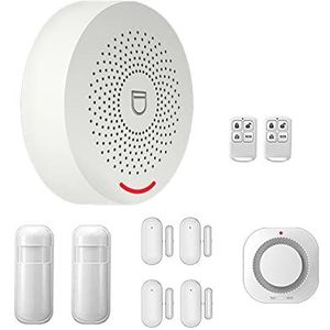 Beveiligingscamerasysteem buiten, Tuya Alarmsysteem Draadloos 433 MHz Beveiliging Inbreker Smart Home APP Deur Raam Sensor Bewegingsmelder (Color : G, Size : 1)