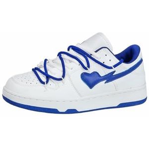 Blauwe Love Fashion Sport Schoenen Dames Dikke Bodem Ademend Trainings Schoenen Platform Hoogte paar Schoenen Rubber Antislip Single Schoenen