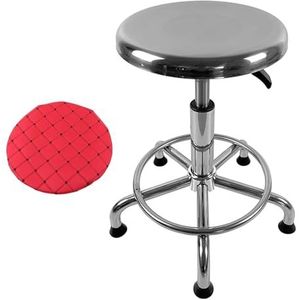Roestvrijstalen Kruk Met Gratis Zitkussen, Zware Opstelling, Draaibare Kruk, Liftstoel Voor Bar, Laboratorium, Kantoor, Kapper, Keuken En Winkel (23.6)