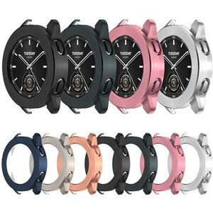 voor Xiaomi Watch S3 Beschermhoes Protector Smart Horloge Beschermhoes Shell TPU Anti-kras Anti-drop (Titanium kleur)