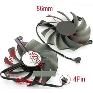 CF-12910S 86mm DC12V 0.35A 4Pin voor INNO3D RTX4070 12GB voor Twin X2 OC grafische kaart koelventilator(CF-12910S-A)