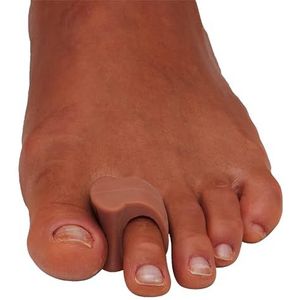 ZenToes Gel teenscheiders voor overlappende tenen, eeltknobbels, grote teenuitlijning, corrector en afstandhouder - 4 stuks (cacao)