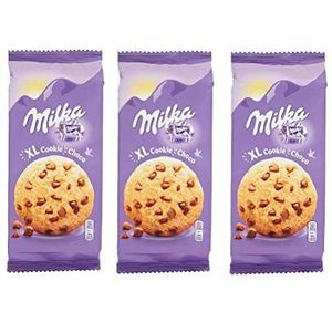 3x Milka koekjes XL Choco met druppels Shocolade 180g Biscuits Cookies Cake