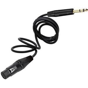 Microfoonkabel XLR 3-pins naar jack 6,5 mm stereomicrofoonkabel Aux-snoer TRS 6,35 mm mannelijk naar XLR vrouwelijk snoer for AMP Pro Audio (Color : Svart, Size : 15M)