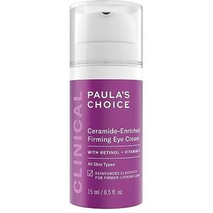 Paula's Choice CLINICAL Ceramide Oogcrème - Verzacht Fijne Lijntjes & Rimpels - Hydrateert & Versterkt de Huid rondom de Ogen - met Retinol & Vitamine C - Alle Huidtypen - 15 ml