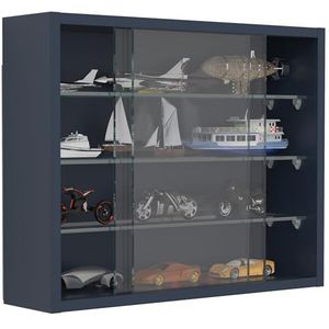 VCM Drivalo S Glazen vitrinekast, hangende vitrinekast, afmetingen: 40 x 50 x 12 cm (h x b x d), modern en ruimtebesparend, glazen vitrinekast, antraciet