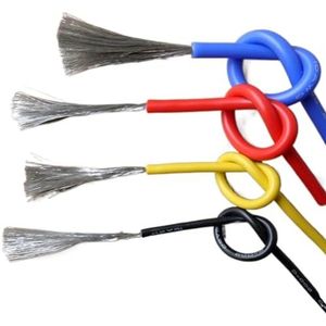 Elektrische draad, 1 meter 5 ultrazachte hittebestendige siliconendraad 22AWG 20AWG 18AWG 16AWG hoge temperatuur flexibele koperen kabelconnector(Purple,5Meter 18AWG)