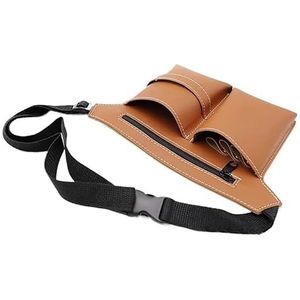 Kapperstas kapsalon clips kam kapper riemtas gereedschap holster tas schaar voor haar (bruin)