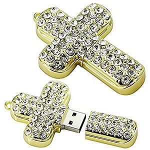 4GB Cross Shape USB 2.0 Flash Drive Thumt Drive Memory Stick Pen Drive U Disk Data Storage Jump Drive USB Drive (Goud)