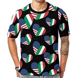 Love Being Italiaans-Amerikaanse mannen Crew T-shirts korte mouw T-shirt casual atletische zomer tops