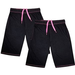 A2Z 4 Kids 100% Katoenen Shorts Voor Meisjes Comfort Stretchbroeken - Shorts S08 Black 2Pack 5-6