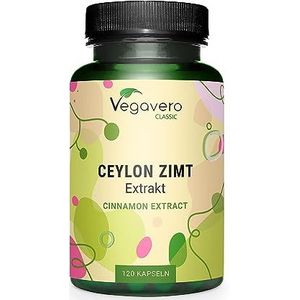 Vegavero Ceylon KANEEL capsules | 2.500 mg (10:1-extract) | Vergelijkingswinnaar 2024* | Voor 4 maanden | Laboratorium getest | Veganistisch en zonder toevoegingen | 120 capsules