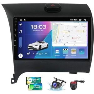 9 Inch Touchscreen Dubbel DIN Autoradio Compatibel met Kia Cerato 3 2013-2017 met Carplay/Android Auto FM RDS DAB+ Autoradio WiFi 4G Draadloze Carplay Android Auto Bluetooth DSP(NF-7)