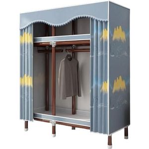 Kast Opvouwbare Garderobekast Stalen Kledingkast 85 cm / 110 cm / 135 cm Draagbare Garderobe Voor Slaapkamer Hangende Verwijderbare Kast Stabiliseren