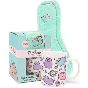 Pusheen Mok Slipper Sokken Gift Kinderen Volwassenen Kat Cup One Size 11 Oz