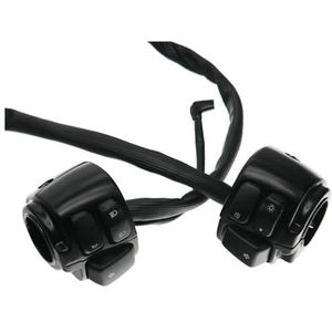 Motorfiets Stuurschakelaar 25 Mm Aluminium Motorfiets Stuurbedieningsschakelaars, Start-stopknop Voor Richtingaanwijzers Met Kabelboom