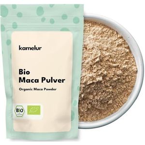 Kamelur Bio Maca poeder 1 kg – uit Peru, ruw & fijn gemalen – hoogwaardig biologisch macapoeder van macawortel