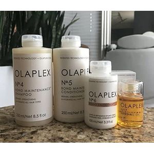 OLAPLEX Bond Maintenance Shampoo No 4, 250 ml, Bond Maintenance Conditioner No. 5, 250 ml, Bond Smoother No 6, 100 ml, Bonding Oil No 7, 30 ml