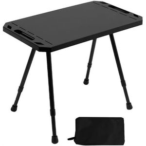 Draagbare kampeertafel, lichtgewicht klaptafel, draagbare kampeertafel met gaaslaag(Black)