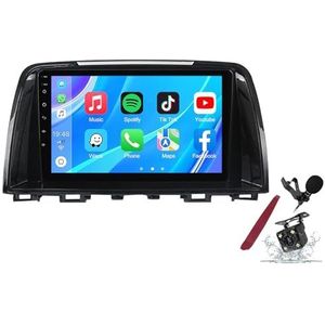 Android 14 Autoradio Sat Navi voor M-azda 6(2012-2017) 9 Inch Touchscreen Multimedia Speler met Draadloze Carplay GPS Navigatie FM RDS Bluetooth 5G-WiFi SWC DSP,M100s