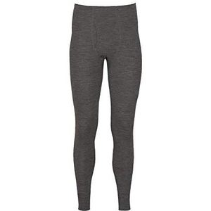 DILLING Lange onderbroek van ribstof voor heren - 100% BIO-merinowol Donkergrijs Melange M