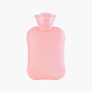 Mini warm water bottlehot, warmwaterkruik verdikte warmwaterkruik explosiebestendige anti-brandwonden handwarmer winter student draagbare waterinjectie (maat : hemelsblauw) (Maat: roze)