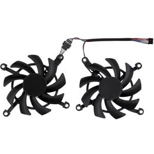 2 stuks 4-pins vervangende koelventilator voor kleurrijke GeForce GTX 1660Ti 1650 1660 SUPER RTX 2060 grafische kaartkoeler
