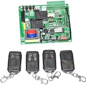 Schuifdeuropener Motor Printplaat Kaartcontroller PCB-moederbord met afstandsbediening,Volledige bescherming(6 remote control kit)