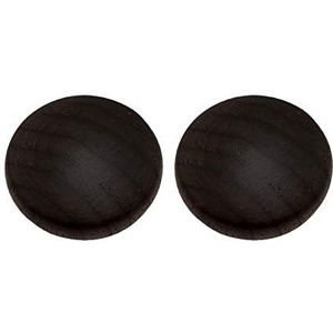 OIFAODAO, 2 stuks houten kastknoppen, trekt zwarte walnoot kledingkasthandvat keukenkast kastdeurknop met montageschroeven,Houten deurknoppen