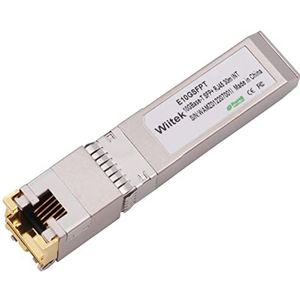Wiitek 10G SFP+ naar RJ45 kopermodules, 1.25G/2.5G/5G/10GBase-T Ethernet koper naar SFP+ zendontvanger Compatibel voor Intel E10GSFPT (Cat 6a/7 of beter, 30 meter)
