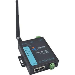 W630 Industriële RS232/RS485 Serieel naar Ethernet, Seriële naar WiFi of WiFi naar Ethernet Converter Ondersteuning Dubbele Ethernet-poorten, Modbus RTU