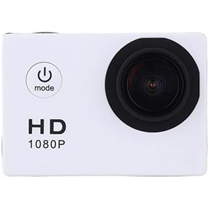 Actiecamera, Sport DV Mini 1080p Outdoor Waterproof Camera 2.0 Inch sportcamera(White)