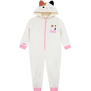 Squishmallows Onesie Voor Meisjes | Squishmallow Cam The Cat Onesie Voor Kinderen | Onesies Voor Meisjes | Wit 116