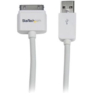 StarTech.com USB iPhone® / iPad® en iPod® oplaadkabel - USB op Apple 30 pin dock connector/stekker datakabel - kabellengte 3m - wit