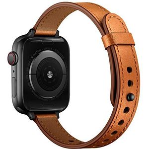 Lederen Banden compatibel met Apple Watch Ultra 2 SE 2 Band 38mm 40mm 41mm Slanke Dunne Vervangende Polsband Zachte Band voor iWatch SE-serie 9 8 7 6 5 4 3