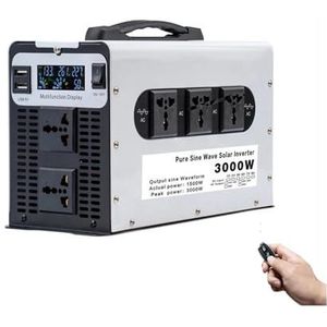 Omvormer 3000W Zuivere Sinusomvormer DC 12V 24V 48V 60V 72V Naar AC 110V 220V Spanning 50/60HZ Omvormer Zonne-energie Auto-omvormer Met LED(72V,120V(60HZ) Uni,3KW rem)