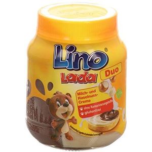Podravka Lino Lada Duo hazelnootcrème, fijne broodbeleging van hazelnoten en cacao, 1 x 400 g