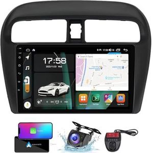 Android 13 GPS-Autoradio voor Mitsubishi Mirage 6 2012-2018 9 inch Touchscreen met Bluetooth/SWC/FM RDS DAB+ Radio/Carplay Android Auto/DSP Video Stereo Speler + DVR Achtercamera(NF-7)