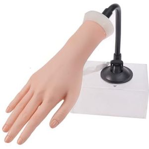 Juiste Praktijk Hand voor Acryl Nagels Met Houder, Mannequin Hand voor Nagels Praktijk, Flexibele Buigbare Nep Hand Manicure Nail Praktijk Hand