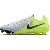Nike Phantom Gx 2 Pro Fg Low-Top voetbalschoen voor heren, Metallic Silver Black Volt, 40.5 EU