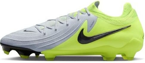 Nike Phantom Gx 2 Pro Fg Low-Top voetbalschoen voor heren, Metallic Silver Black Volt, 40.5 EU