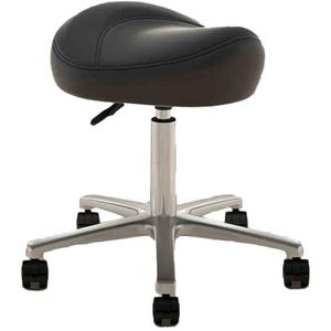 Zadelbureaustoel, Draaibare, Rollende Ergonomische Stoel In Hoogte Verstelbaar 19-25 Inch For Schoonheidssalon Massage Tandheelkundige Kliniek Thuiskantoor Gebruik(Black)