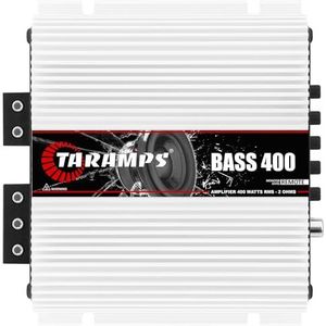 Taramps Bass 400 2 Ohm Monoblock Versterker 400 Watt Rms 1 Kanaals 14.4VDC Out Power Full Range, Geweldig voor Sub/Bass - Rca/High Level Input, Auto Audio