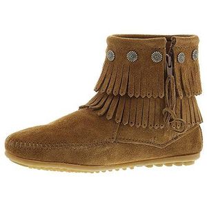 Minnetonka Double Fringe Side Zip Boot 691T Dameslaarzen, Stofvrij., 41 EU