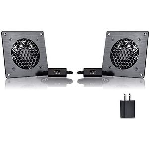 SCCCF USB kabinet 80MM ventilator Stille Koeling Ventilator Systeem 4 ""met Snelheidscontrole, voor Home Theater AV Kasten (2PACK)