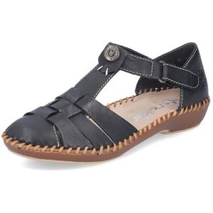 Rieker - M1675 - Riempjessandalen - Zwart - Dames