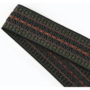 2/5 meter 50 mm polyester jacquard elastische band singelband broek taille bindende rubberen tapes voor rok tassen riem DIY naaien ambachten-EB115-01-50mm-5meter