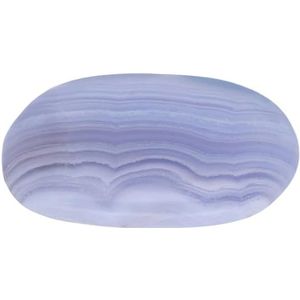 Blauwe Chalcedon Schijfsteen Handsmichler